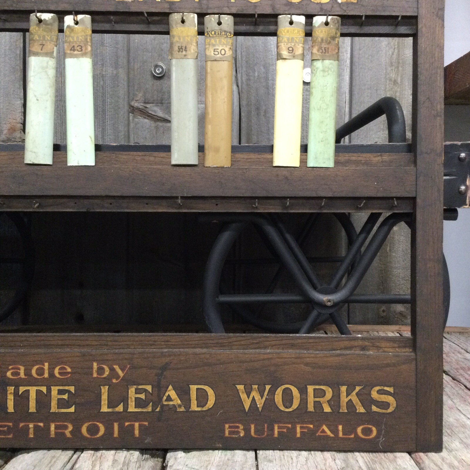 Early 1900’s ROGERS PAINT General Store Paint Samples Display Advertising Sign