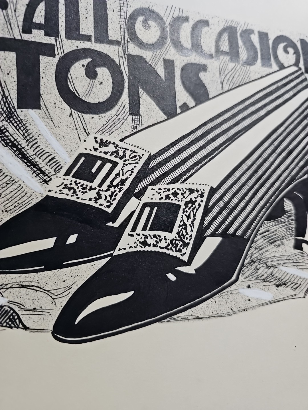 Vintage Art Deco Advertising Proof Dayton’s Shoes Display Print 15×11 Retail