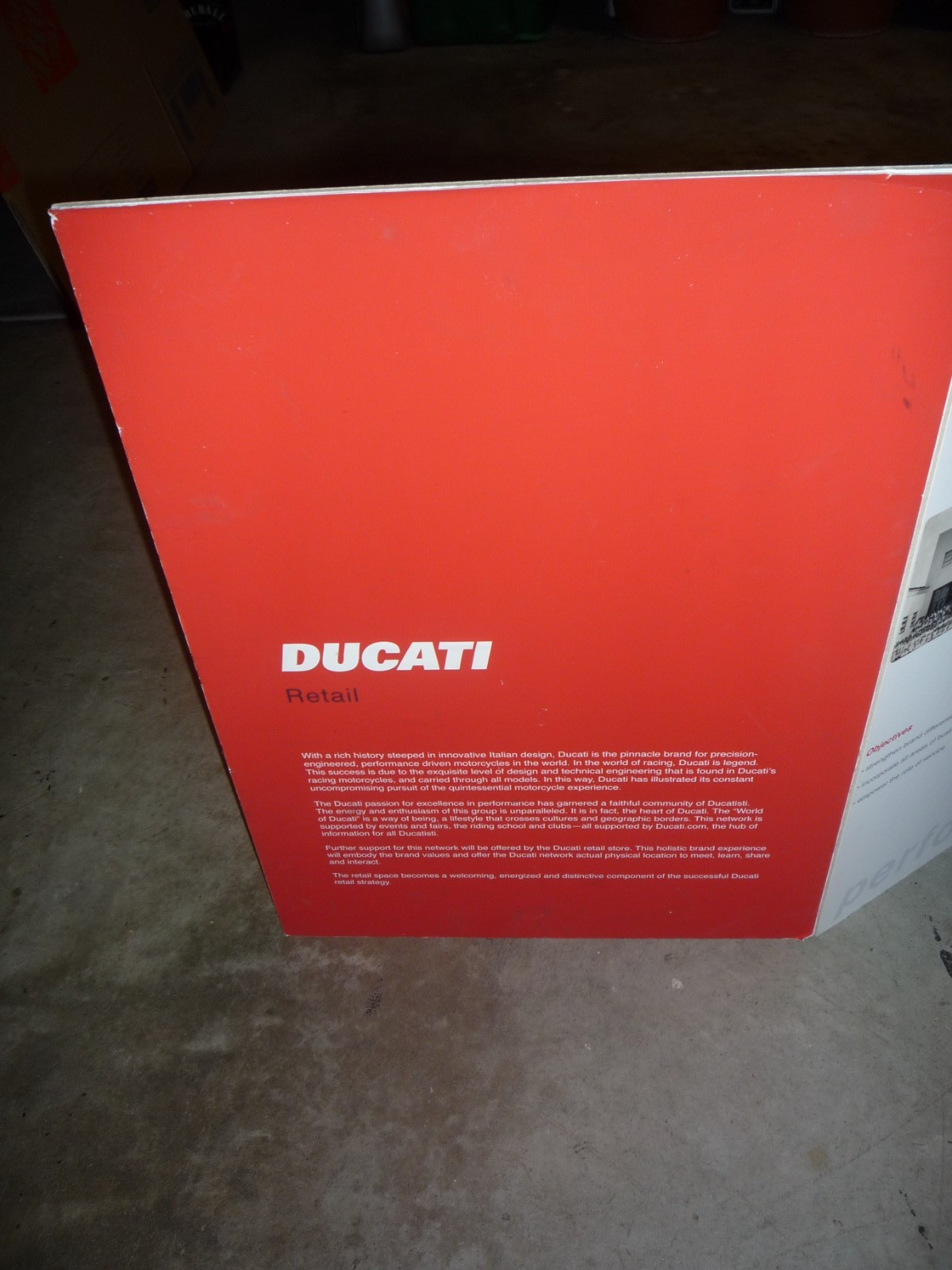 Ducati Motorcycles In Store Retail Display Perfect for The Ducati Owner’s Garage