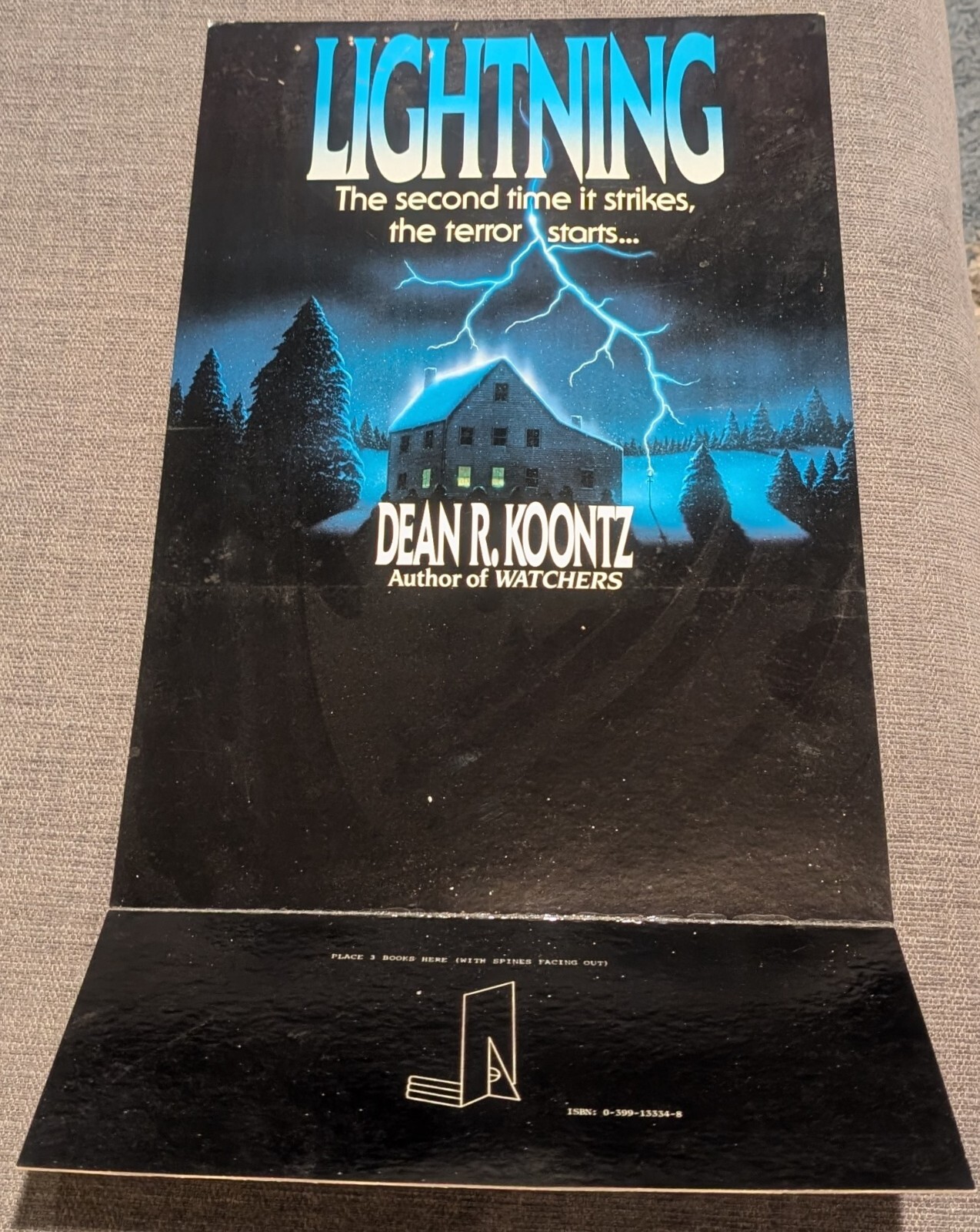 Rare 1988 Dean Koontz Lightning Promotional Counter Book Advertising Display