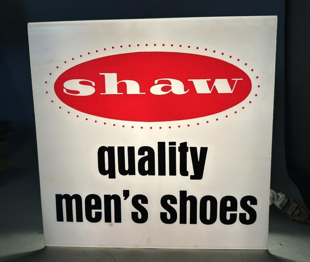 Vintage Shaw Quality Men’s Shoes Light Up Advertising Store Display Sign