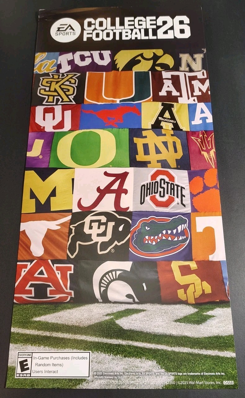 2025 – EA Sports College Football 26 – Store display advertisement – 24x 11x