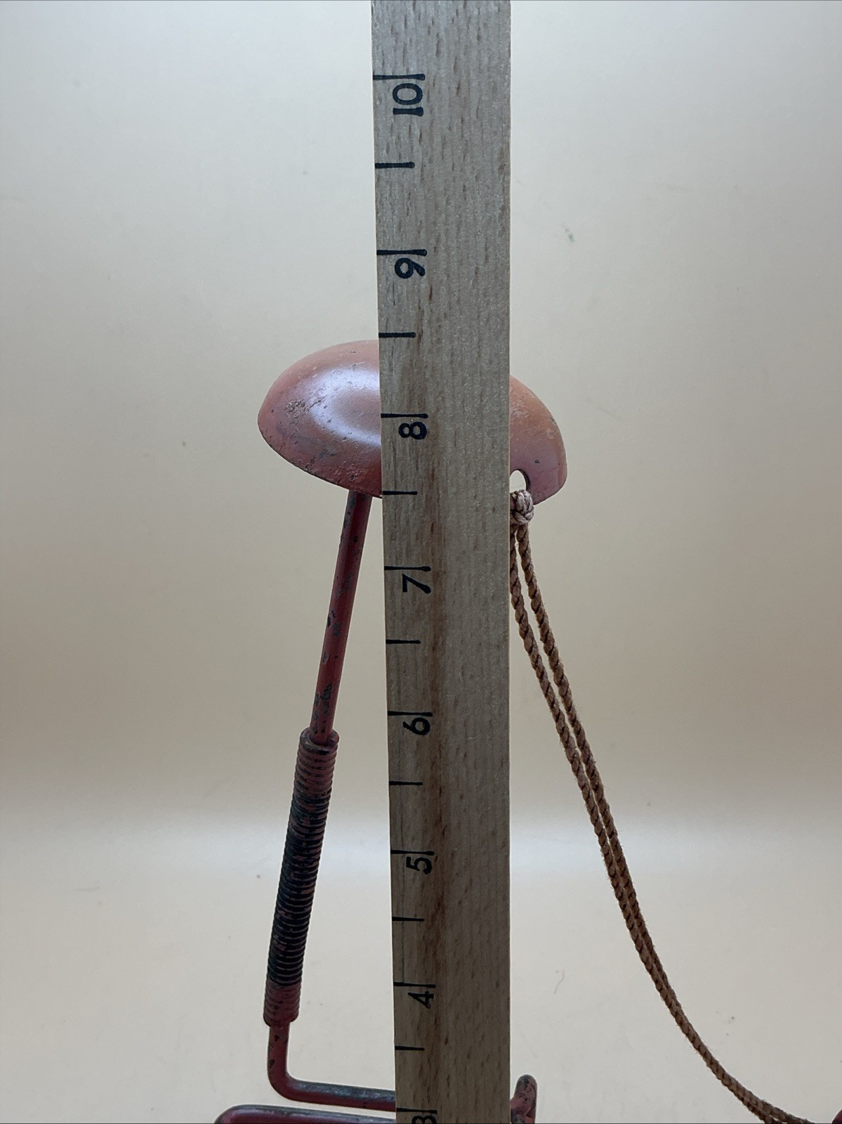 Vintage Hat or Wig Display Stand, Metal, Pullback String, Store Display 1920/30s