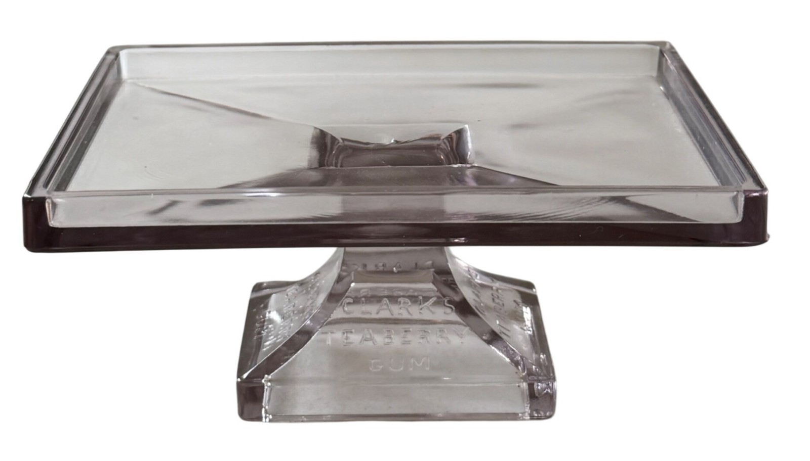 Antique Clark’s Teaberry Gum Glass Store Display Stand Circa 1930 or earlier