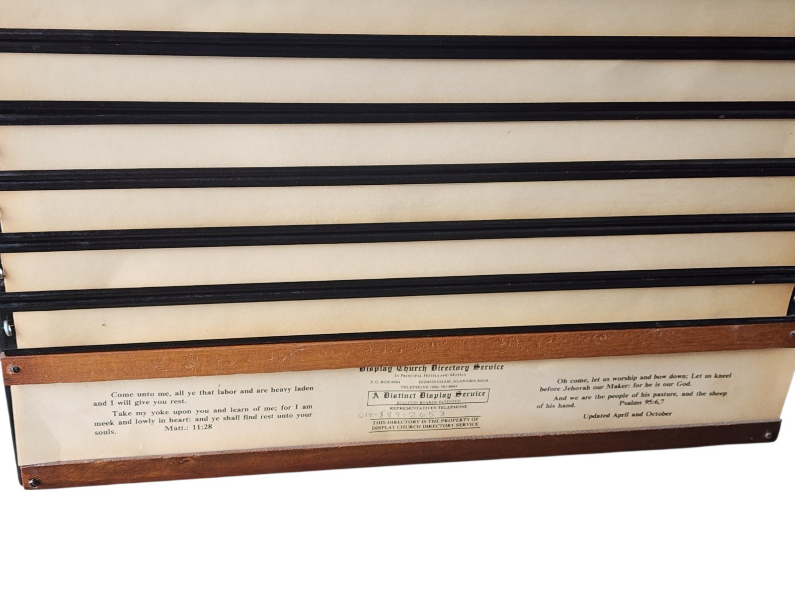 Unique Nashville Wood Wall Display Cabinet Case Glass Door Church Directory Vint