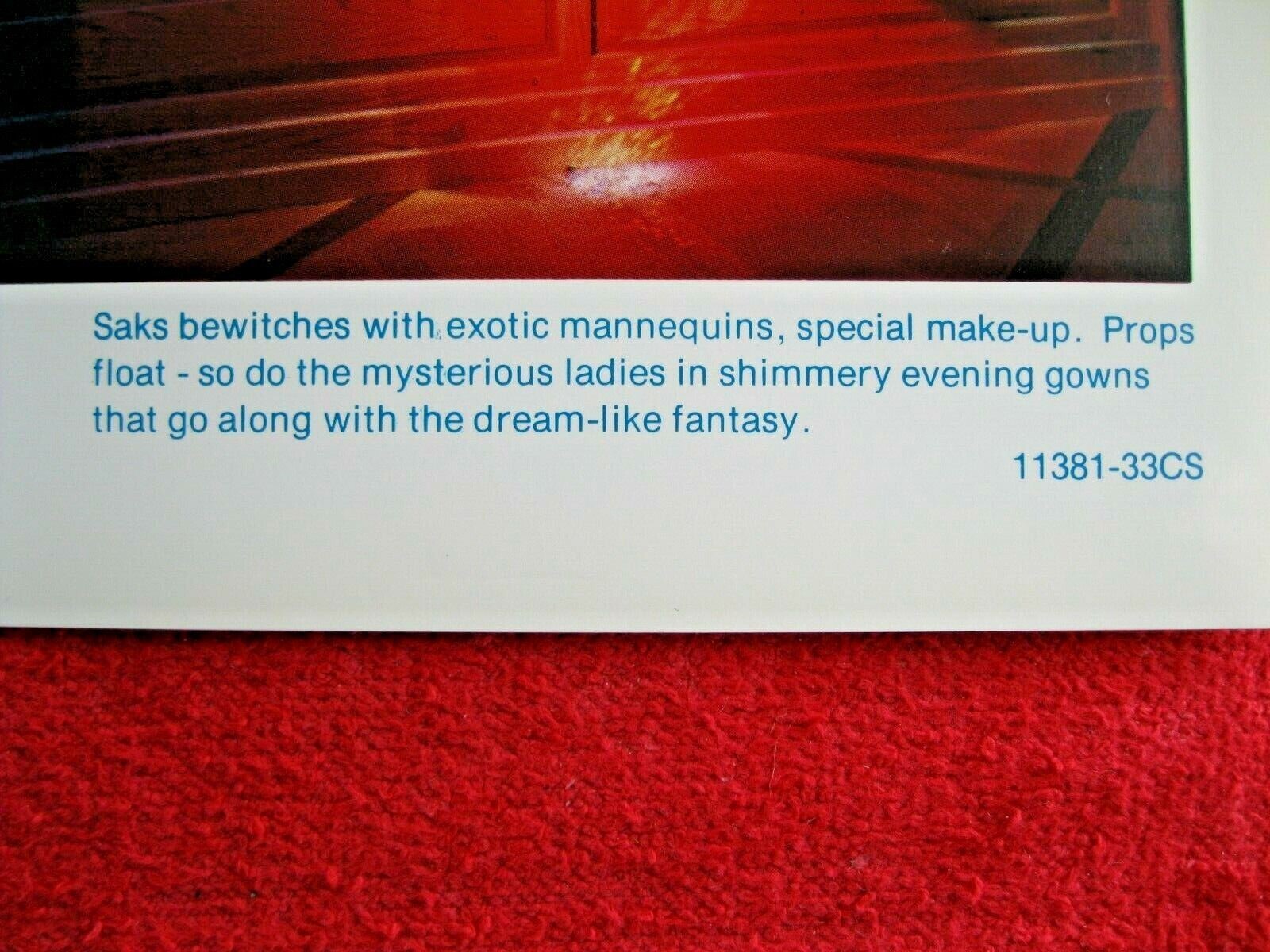 1981 SAKS STORE WINDOW DISPLAY BEWITCHES WITH EXOTIC PHOTOGRAPH PRINT #113
