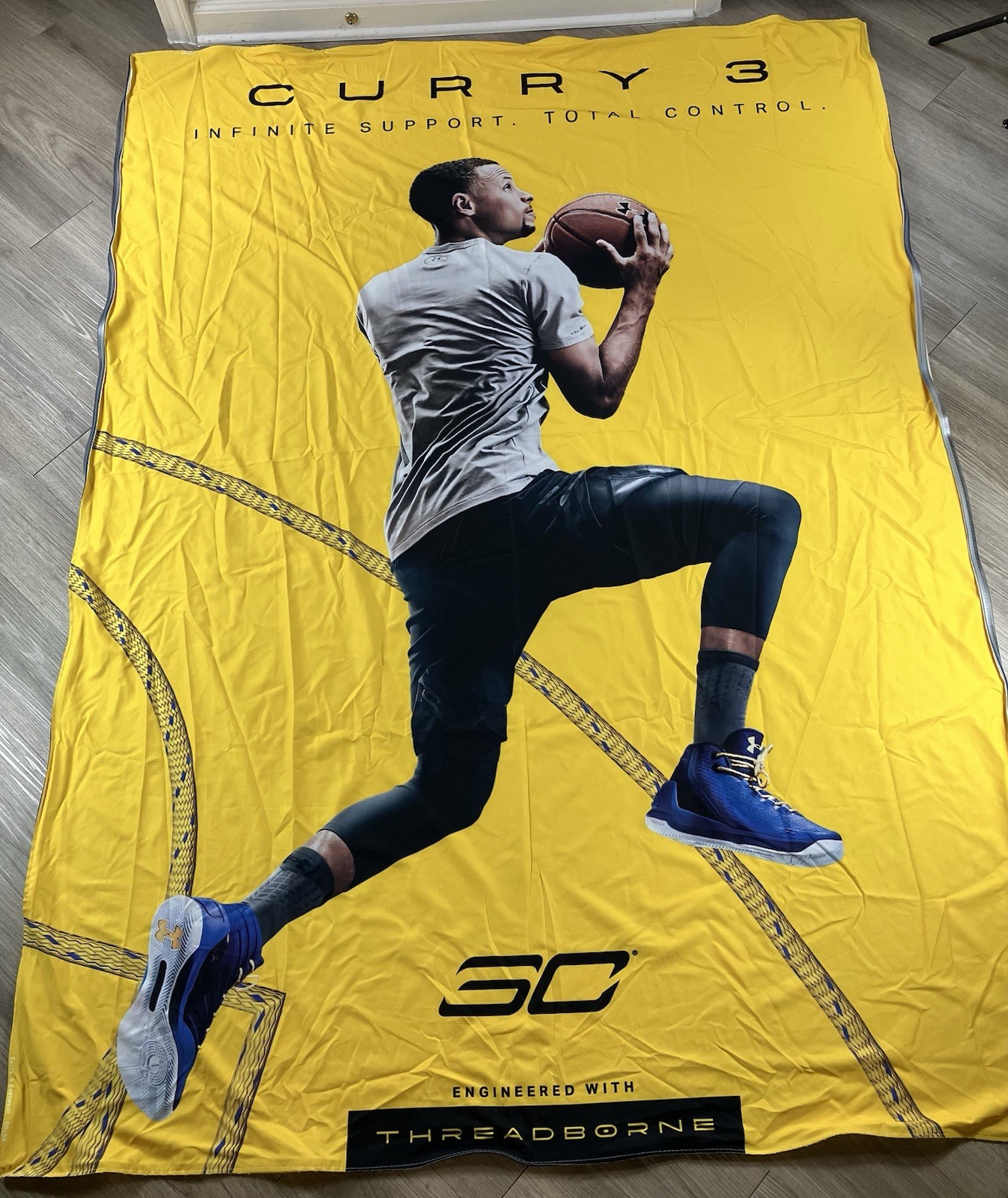 Stephen Curry Under Armour Curry 3 Banner 60×84 Inches One Sided
