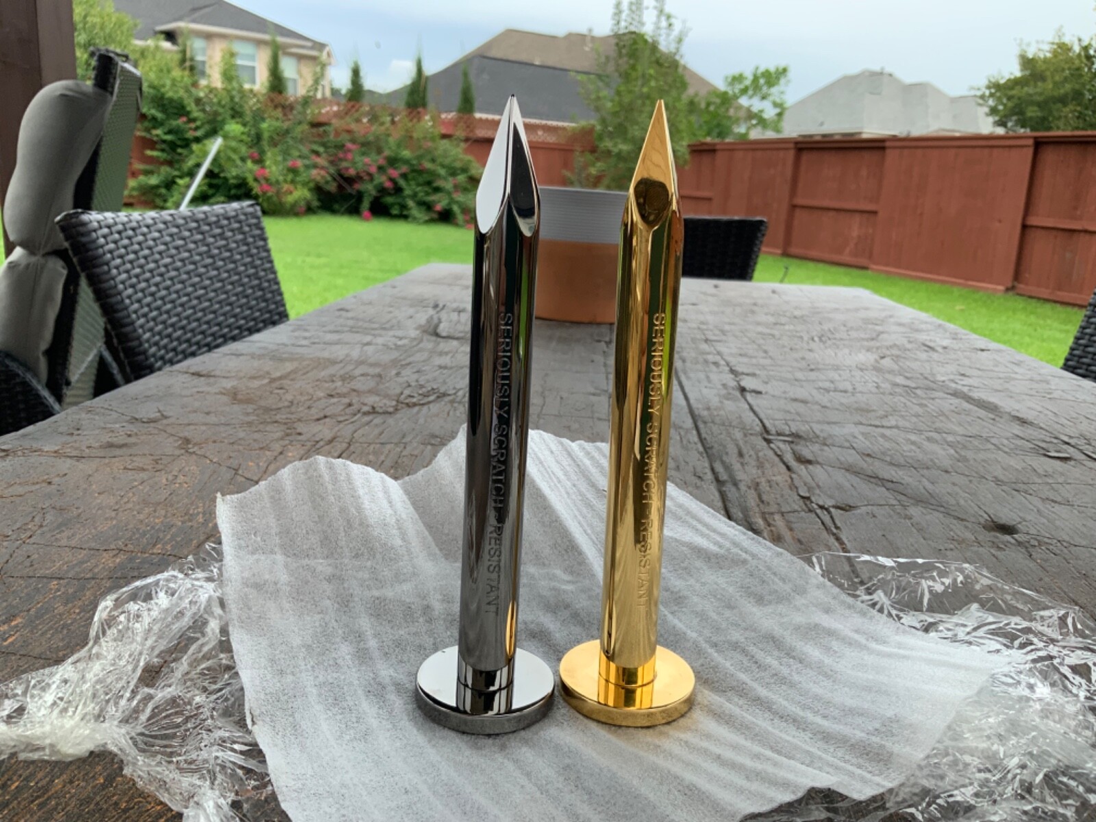 Rado Nails Set dealer store display set of 2 Gold & Grey Ref # 78.2270.410