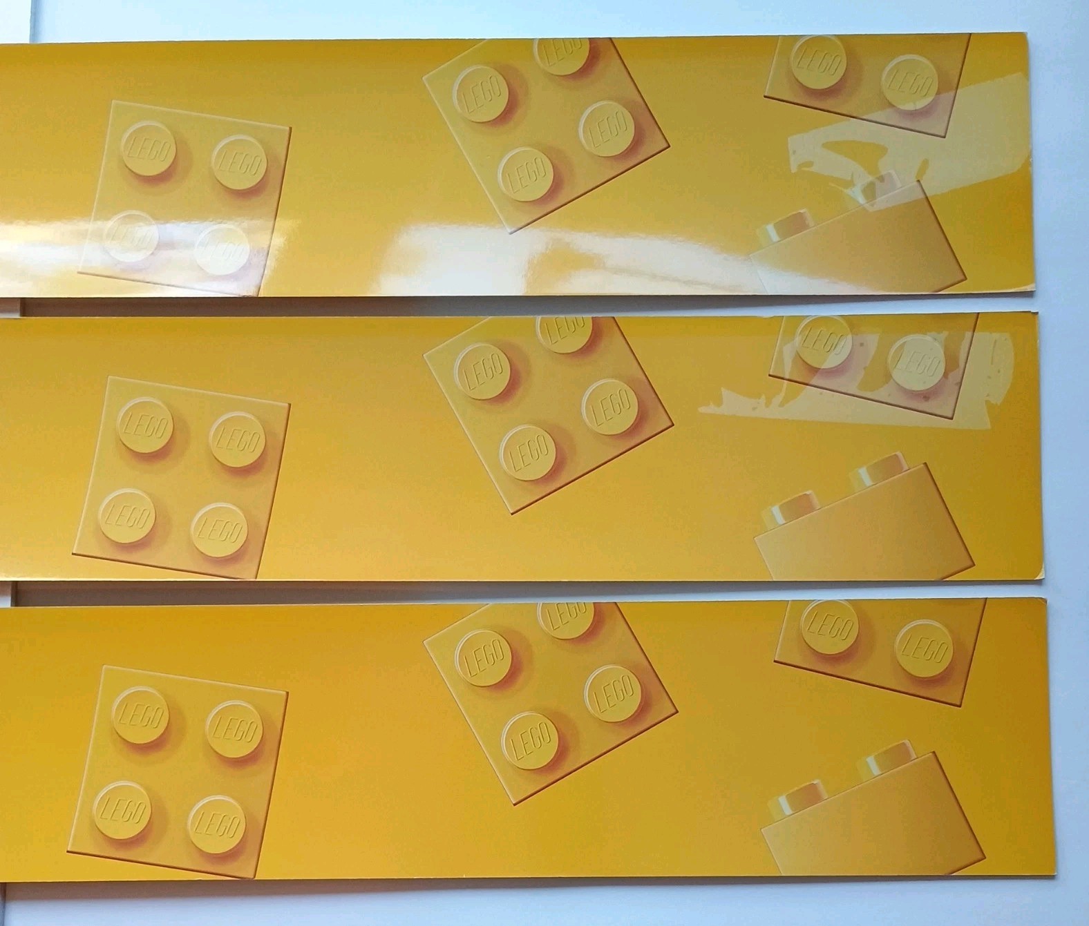 LEGO (Lot of 3) Toys R Us Exclusive Promo Display Sign Poster 2014 48” x 5 1/4”