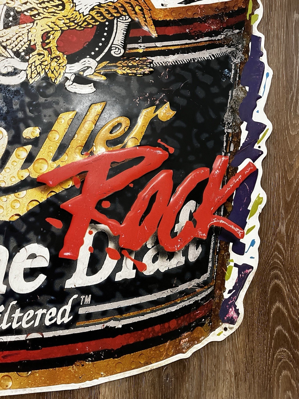 Miller Genuine Draft Rock Beer Sign Jimmy Page Plant Bar Advertising MGD 1995