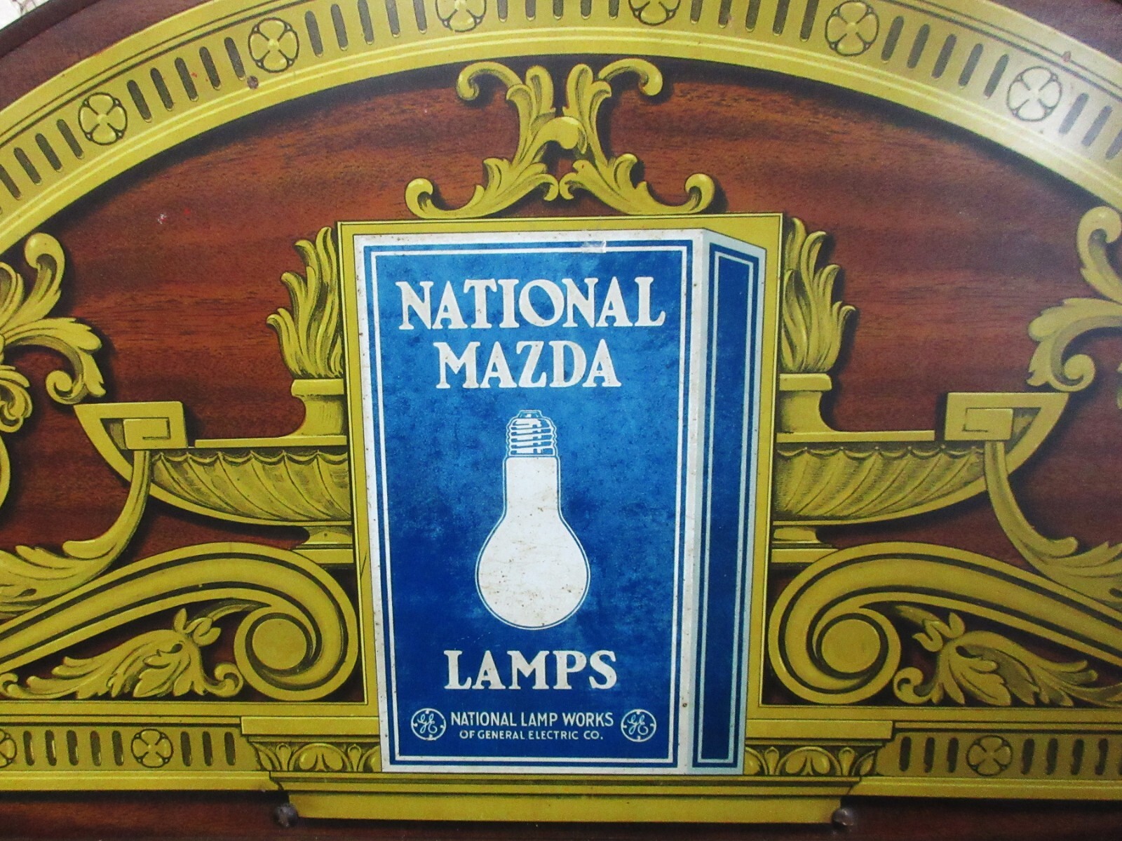1920’s Antique National Mazda Lamp Works Counter Display