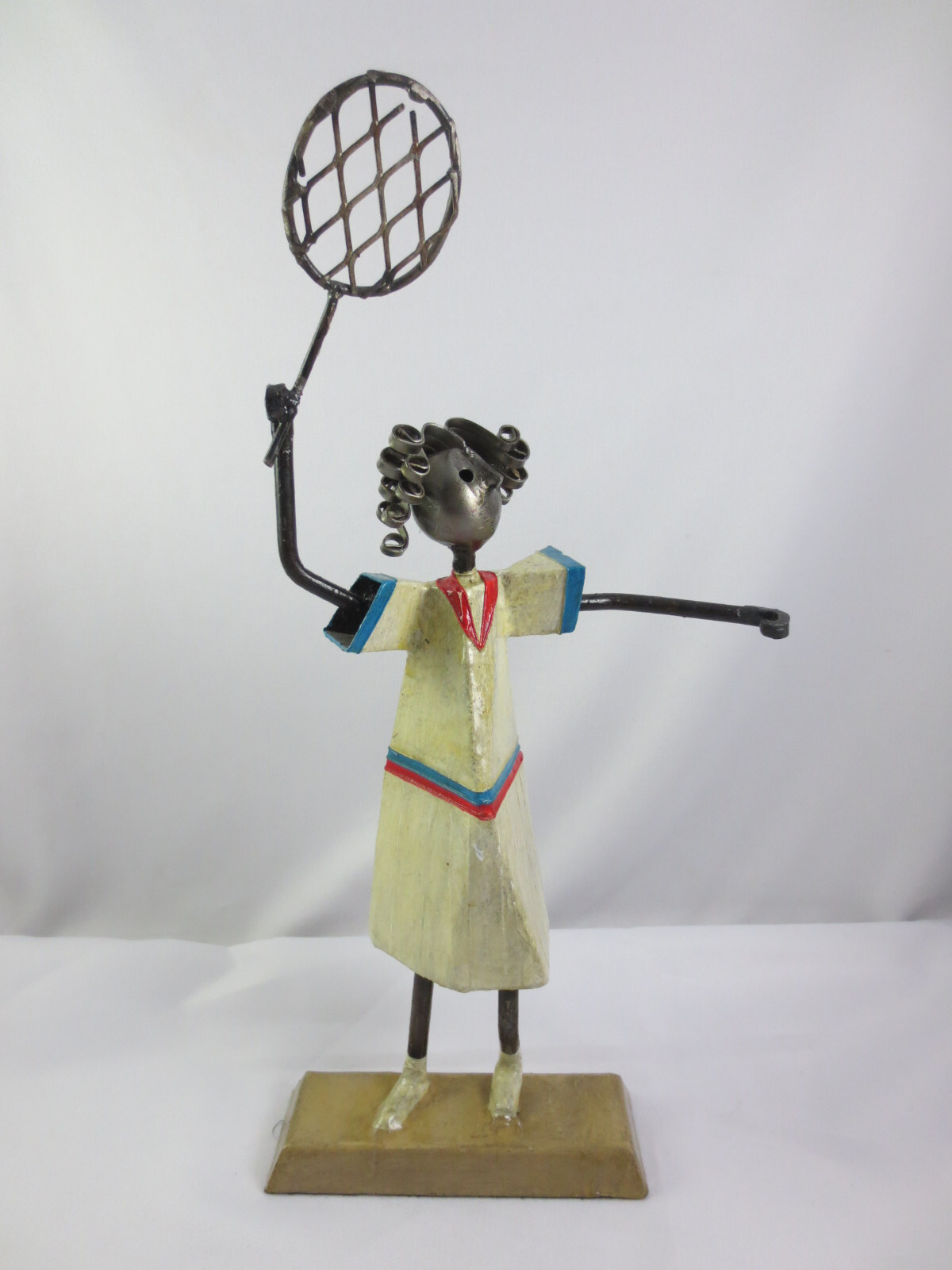 Manuel Felguerez Mid Century Paper Mache & Metal Tennis Player Art Sculpture