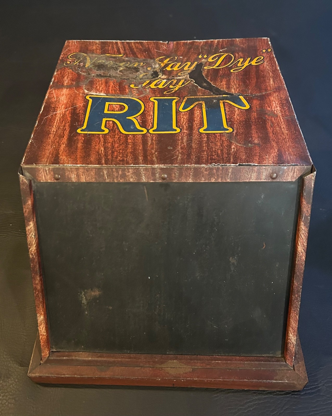 C1920 Tin Litho New Improved RIT Dyes Advertising Counter Top Store Display