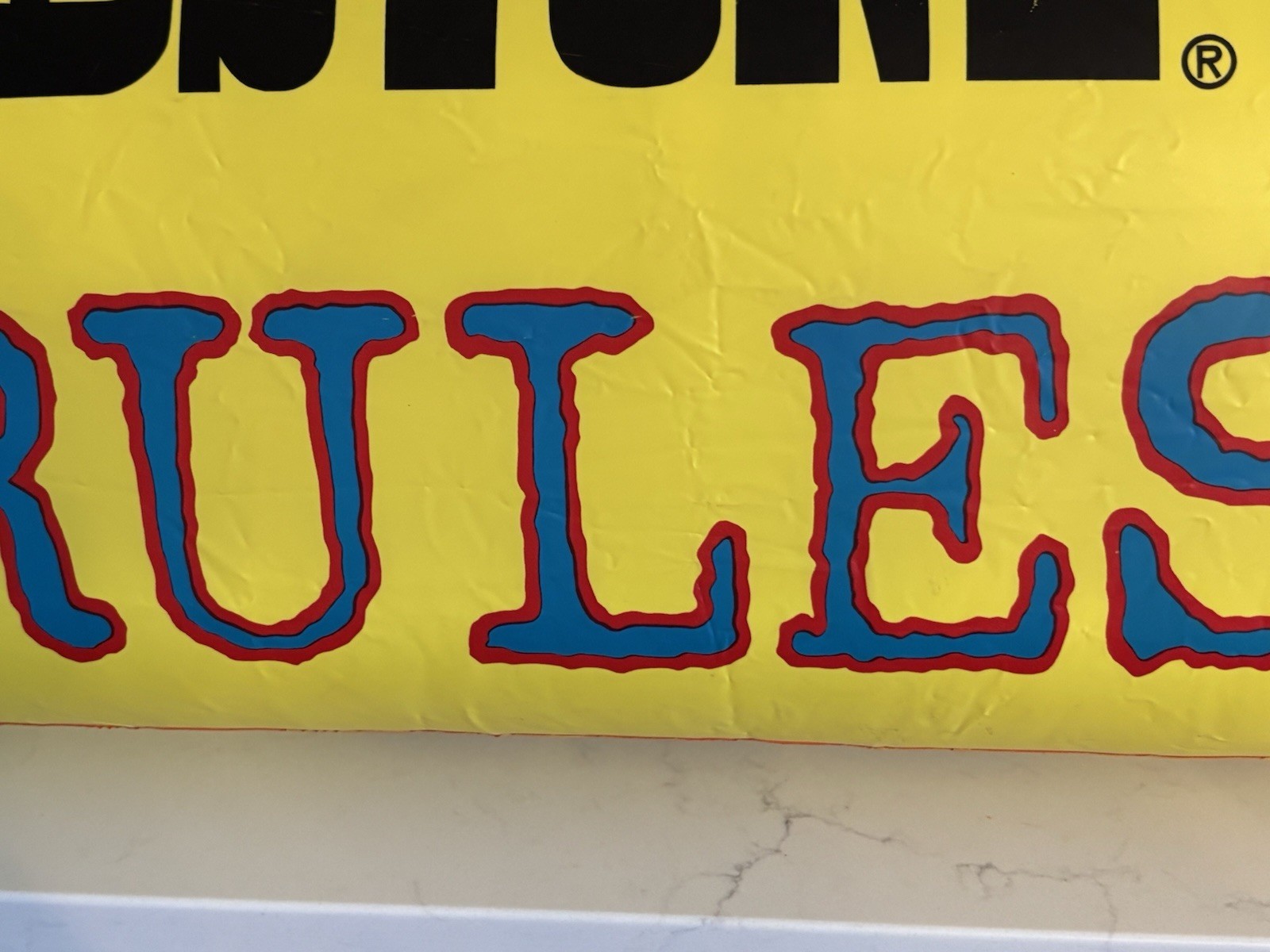Inflatable Tombstone Pizza Rules Store Display – Approx. 4 Ft Long – Read Desc.