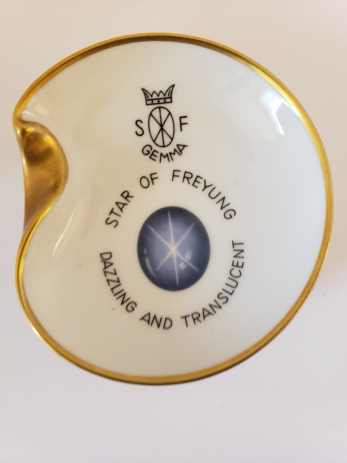 Vintage “STAR OF FREYUNG SAPPHIRE” Jewelry Dealer Store Advertising Trinket Dish