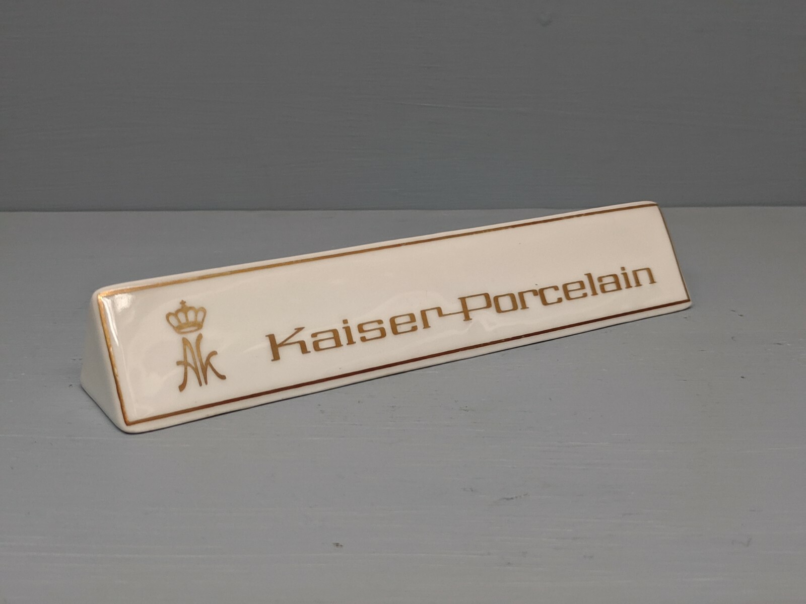 Old Kaiser Porcelain Dealer Promotional Store Advertising Display Sign