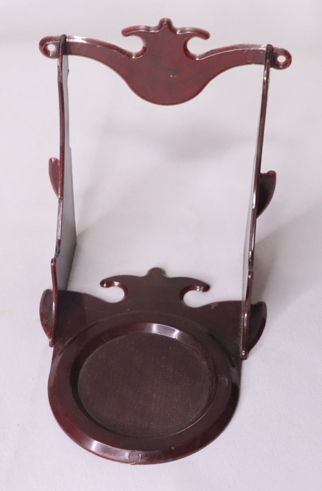 Vintage Set of 2 Brown Celluloid Cup & Saucer Display Stands