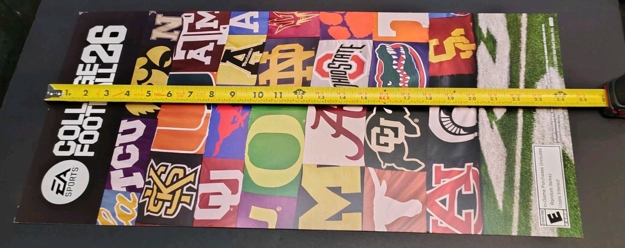 2025 – EA Sports College Football 26 – Store display advertisement – 24x 11x