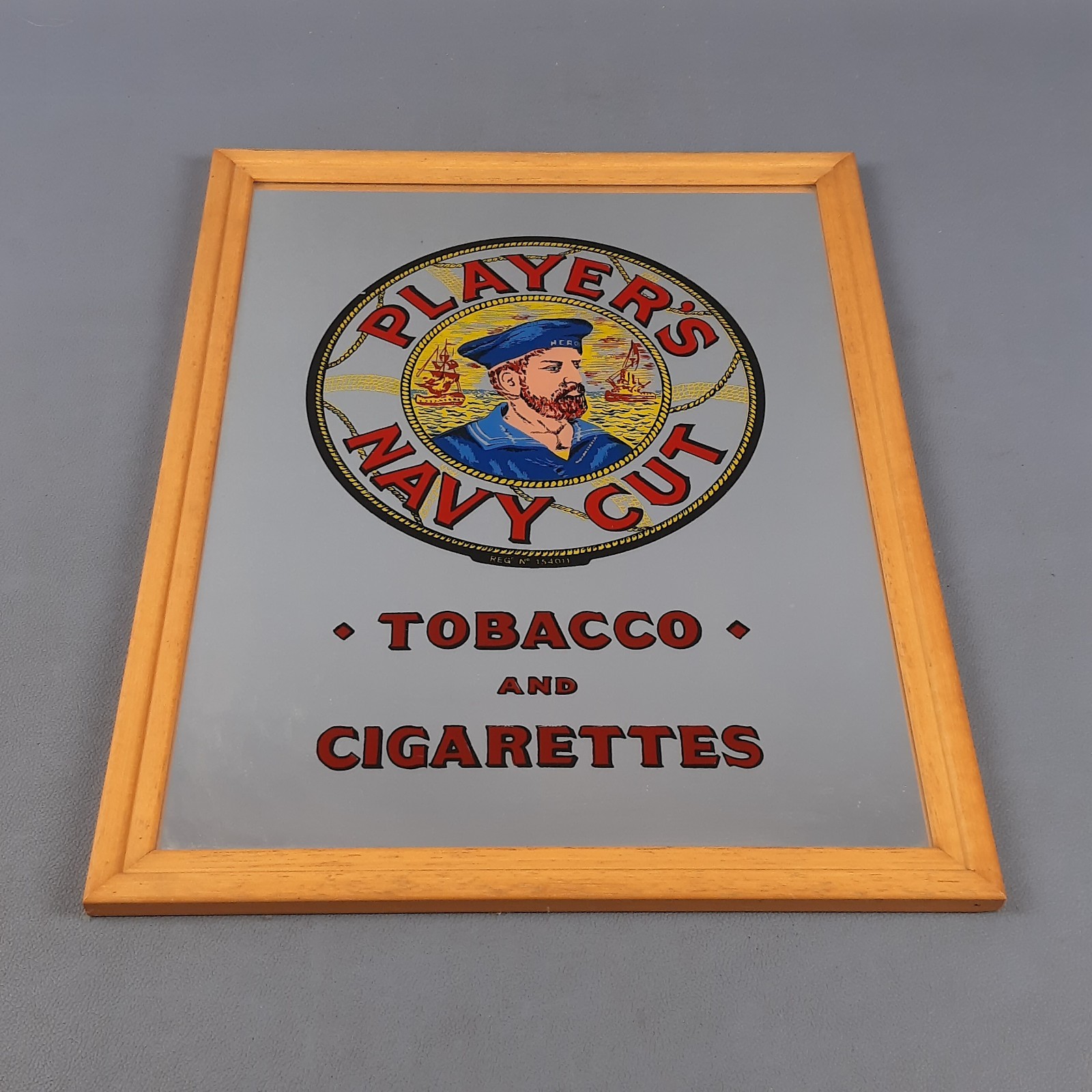 Player’s Navy Cut Tobacco And Cigarettes Vintage 1970s Advertising Mirror