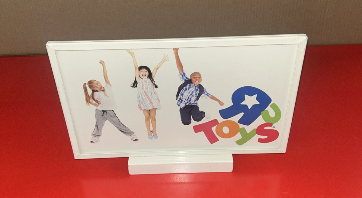Toys R Us & Beados POS Cardboard Display Store Sign in original holder Rare