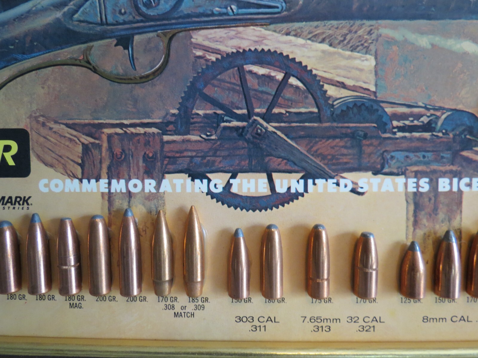 Rare 1976 Speer Ammunition Store Display Bullet Chart United States Bicentennial