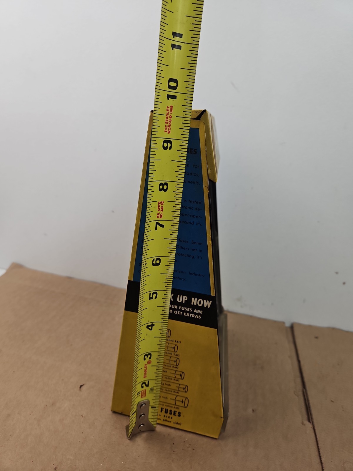 Vintage Buss Glass Fuses Metal Counter Display