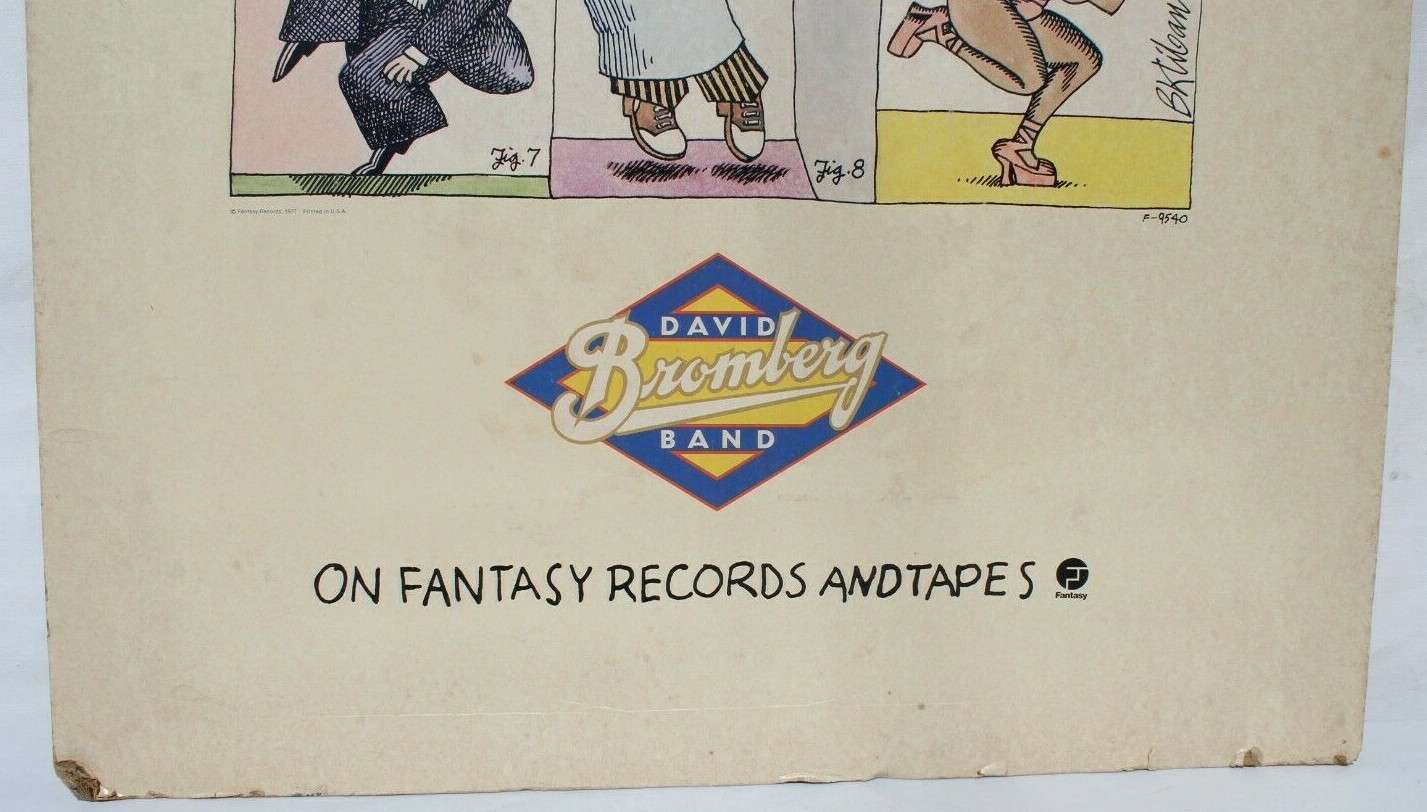 Vtg David Bromberg Band Reckless Abandon Album Release Standee Store Display
