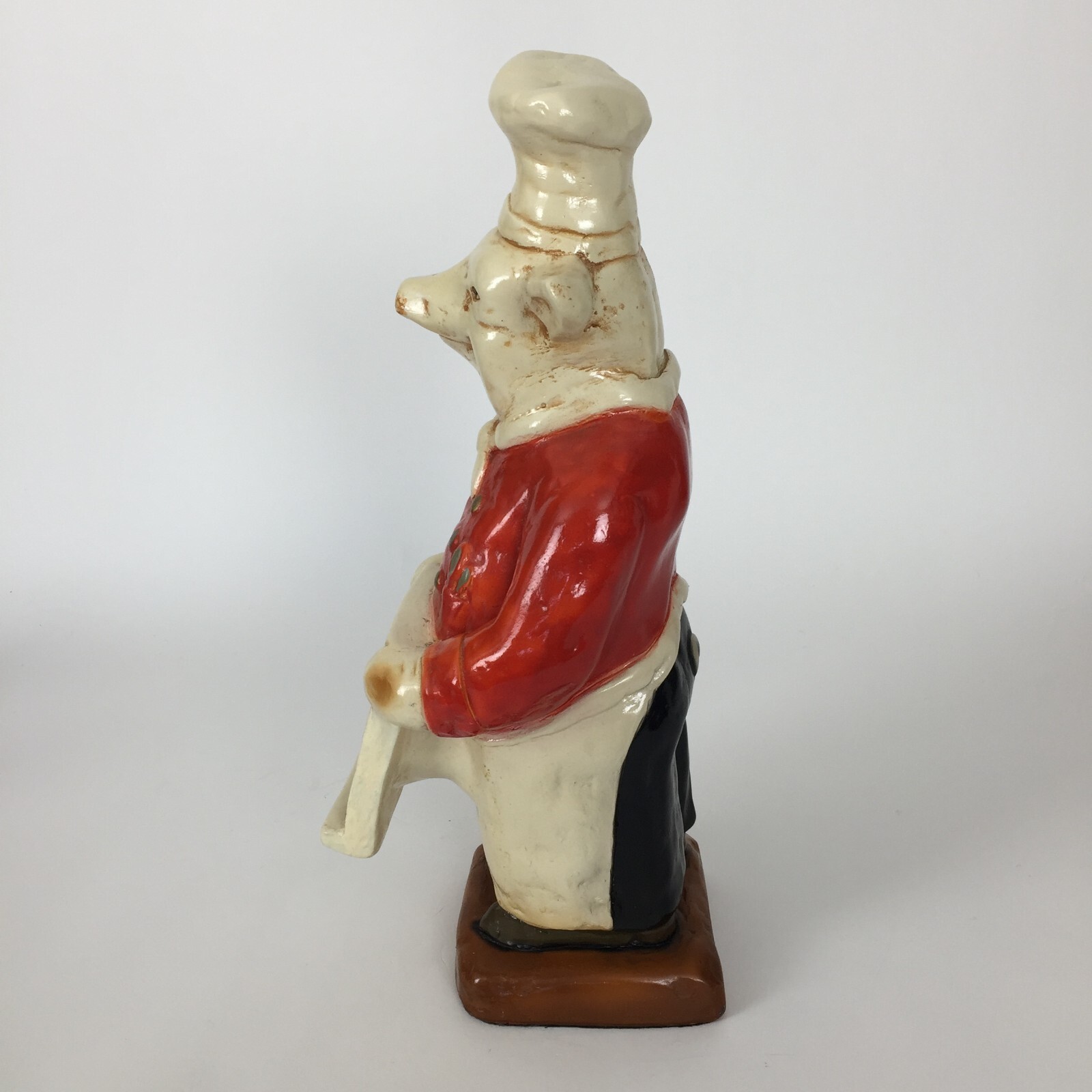 Vintage Advertising Baker Pig Figurine Statue Menu Recipe Message Board Ceramic