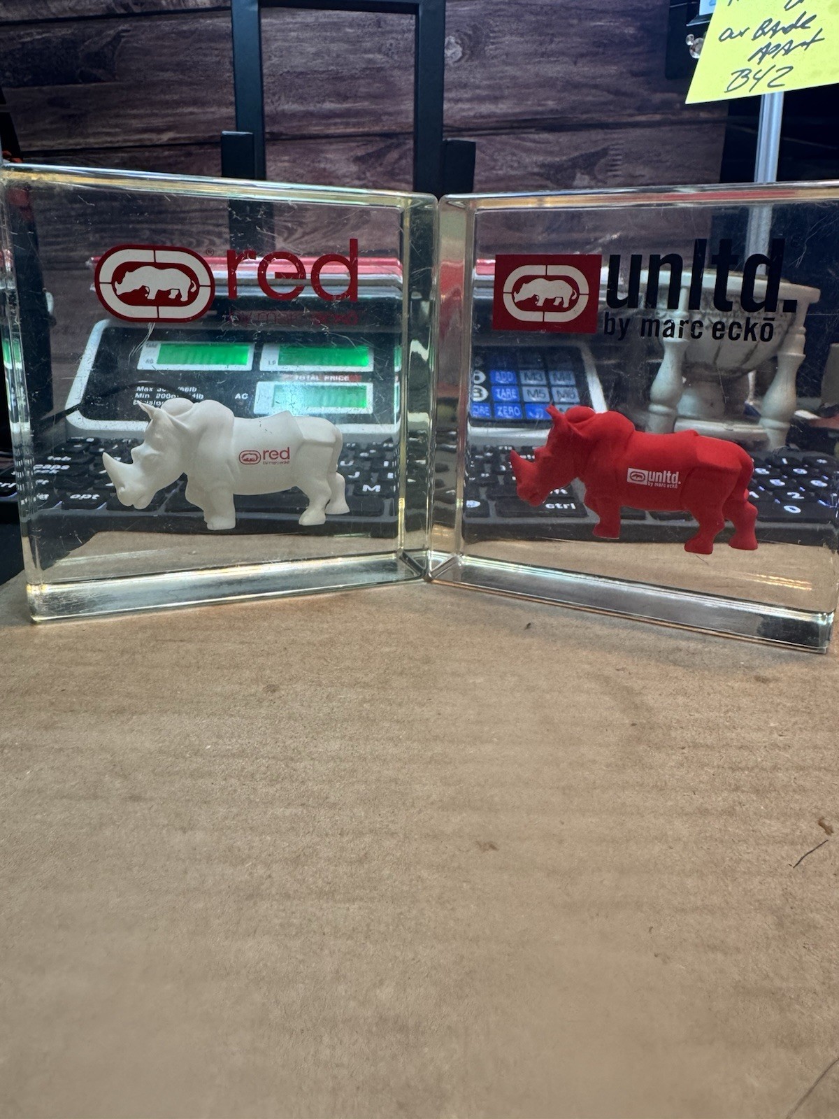 MARC ECKO UNLIMITED RHINO ADVERTISING LUCITE STATUE STORE SIGN DISPLAY – RARE