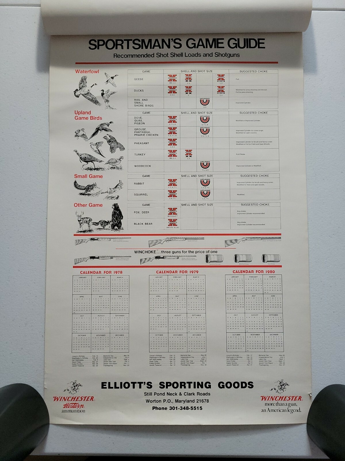 Vintage Winchester Western Collection of Buffalo Bill’s Adventures Calender
