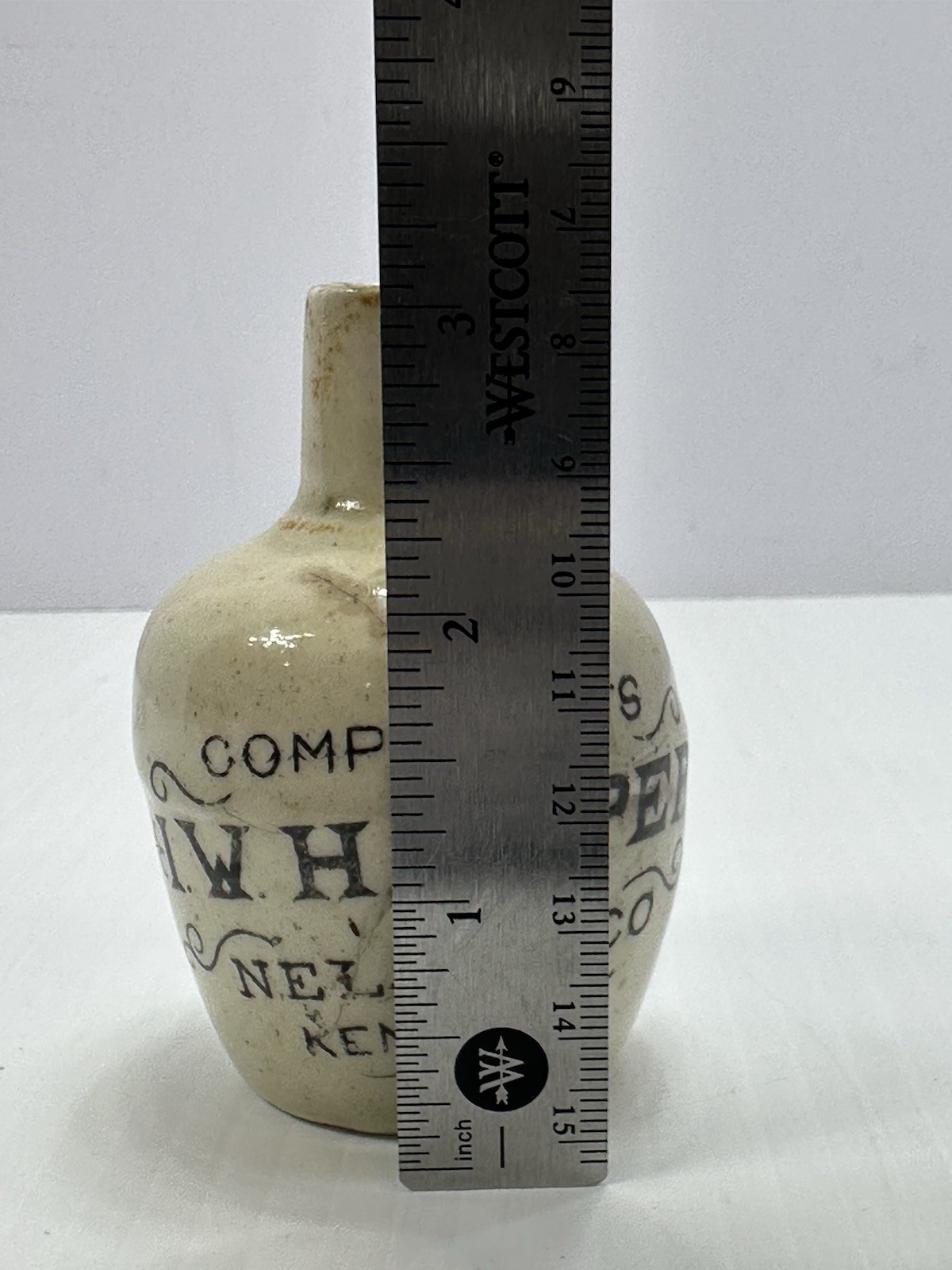 Antique I W Harper Nelson Co Kentucky Whiskey Stoneware Mini Jug Advertisement