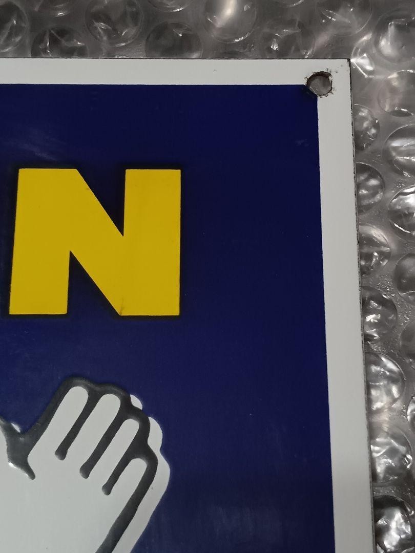 Vintage Michelin Bibendum Enamel Steel Sign 30cm Retro French Garage Wall Decor