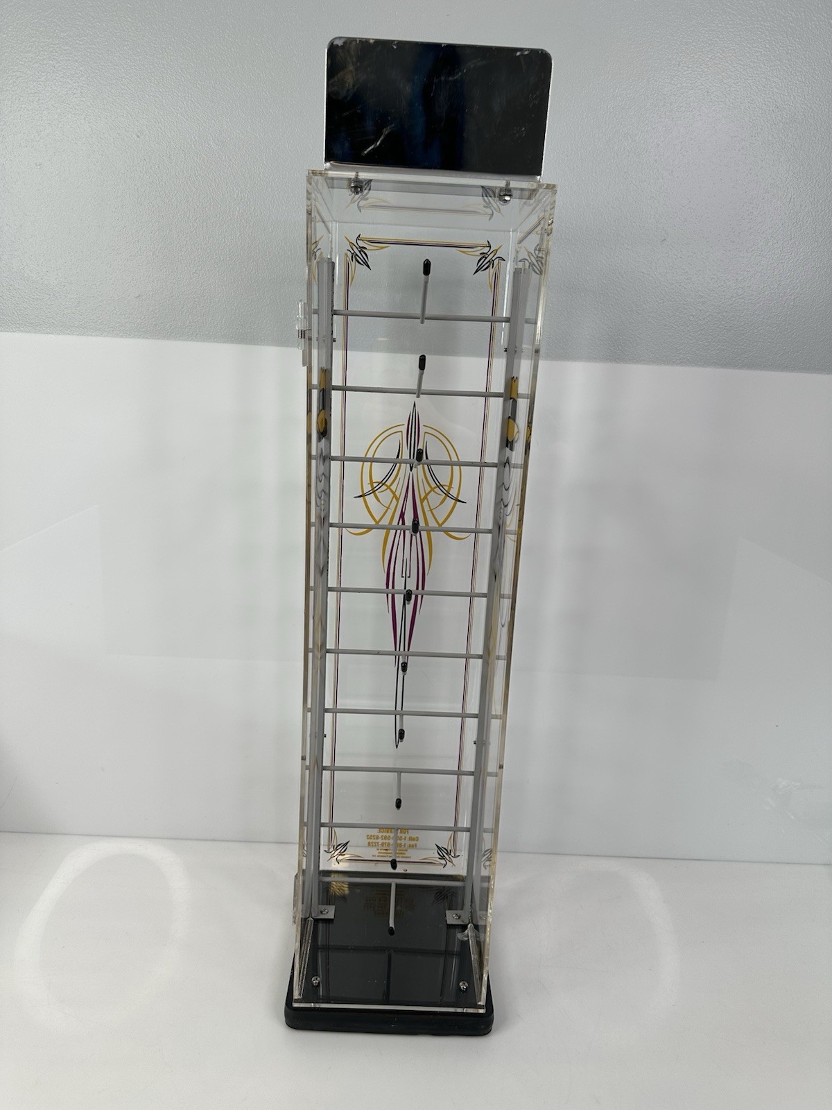 Rare Vintage Lowrider Magazine Sunglasses Retail Display Case Rack Clear USA