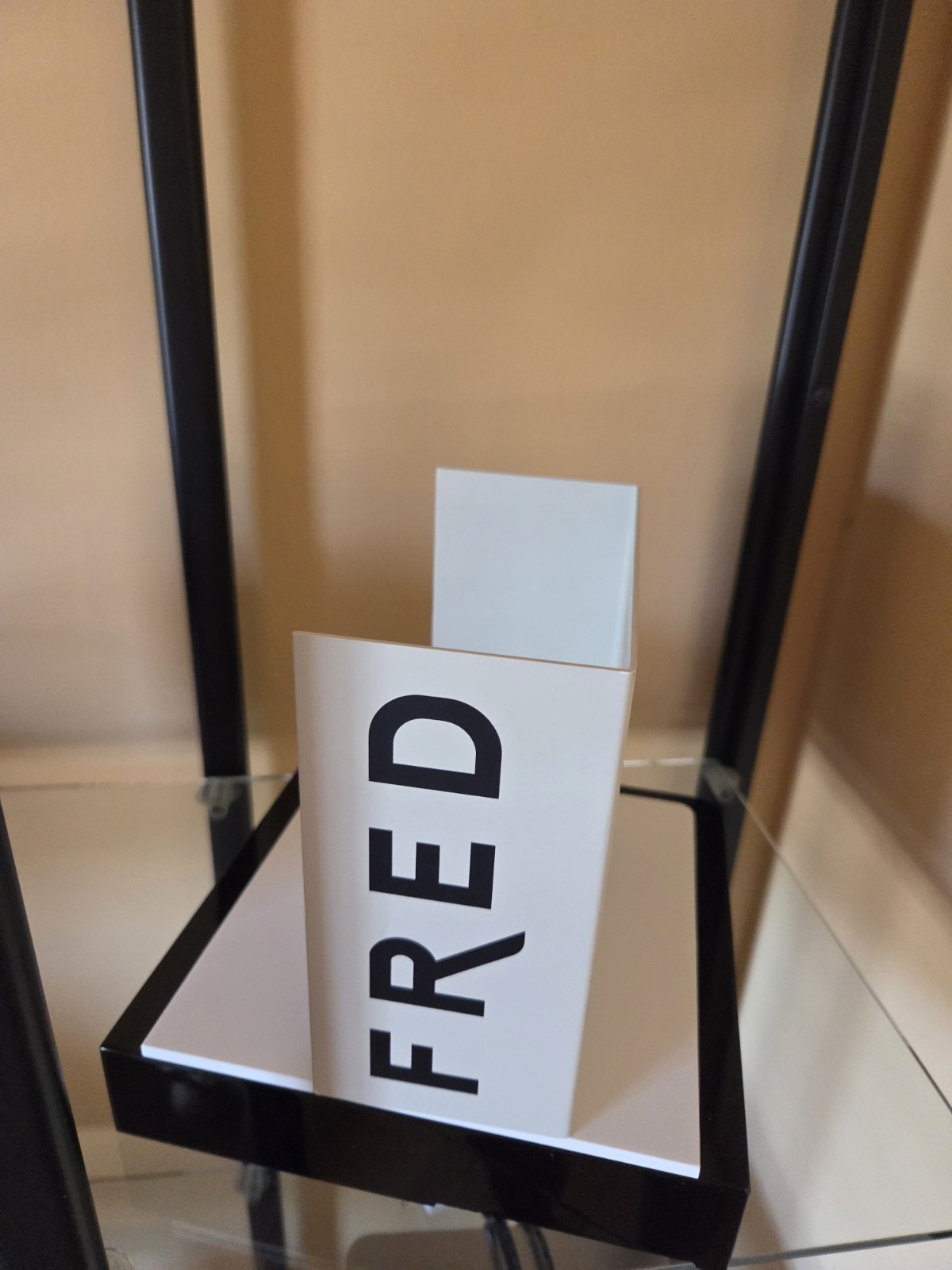 FRED SUNGLASSES& EYEGLASSES DISPLAY, UNIT, SIGN. BLACK/GREY, 13.8 OZ, VERY RARE
