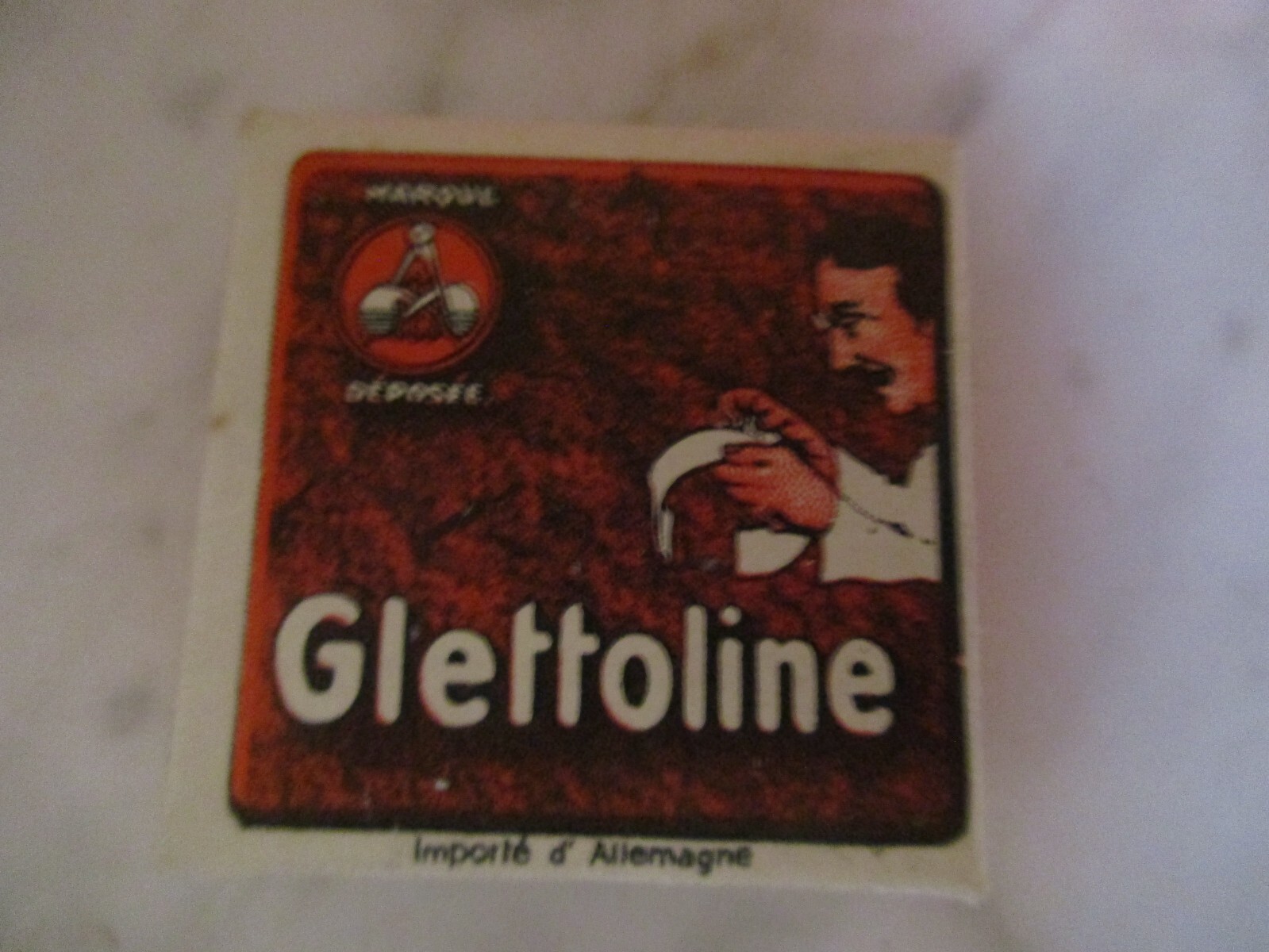 Antique GLETTOLIN 12 Mens Collar Wax Store Display Advertising – Germany 1910