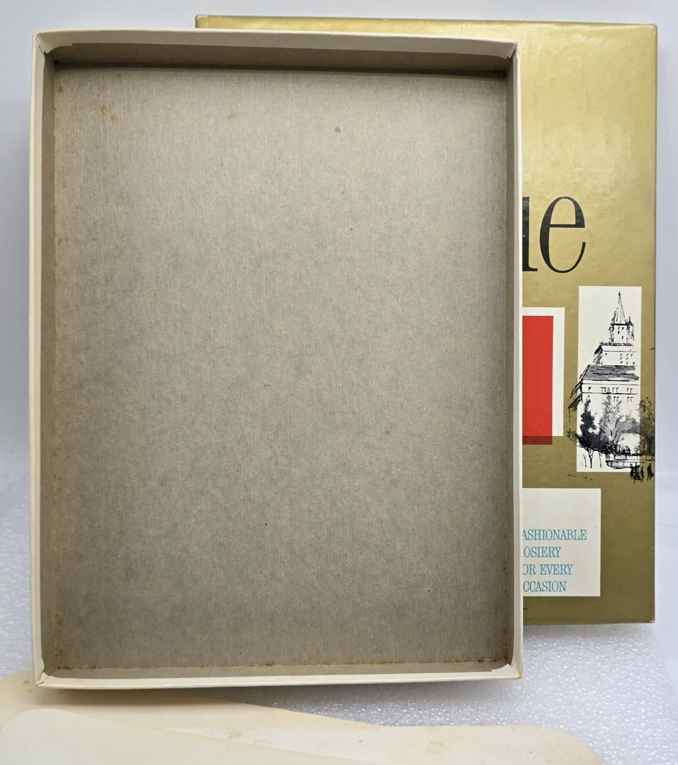 Vtg Hosiery Box Park Avenue Leonard’s Price Tag Empty Collectible Advert Art