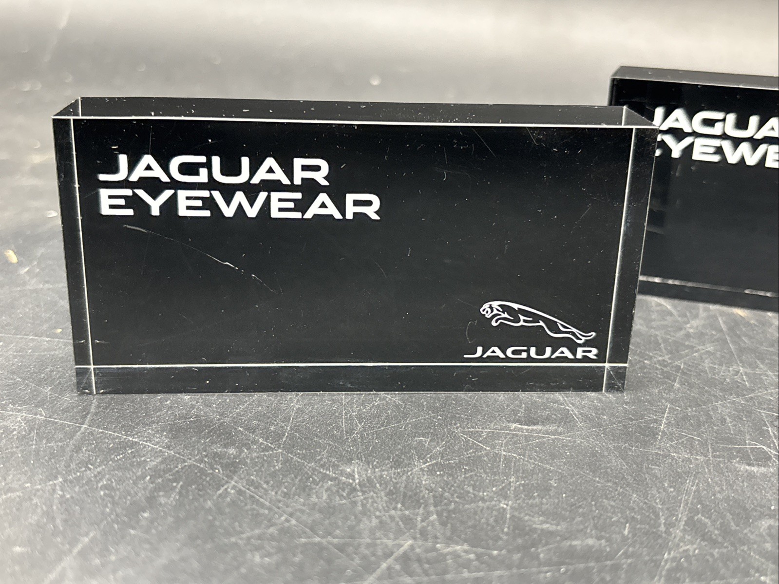 Jaguar Eyewear Acrylic Retail Display – Boutique Counter POP Sign