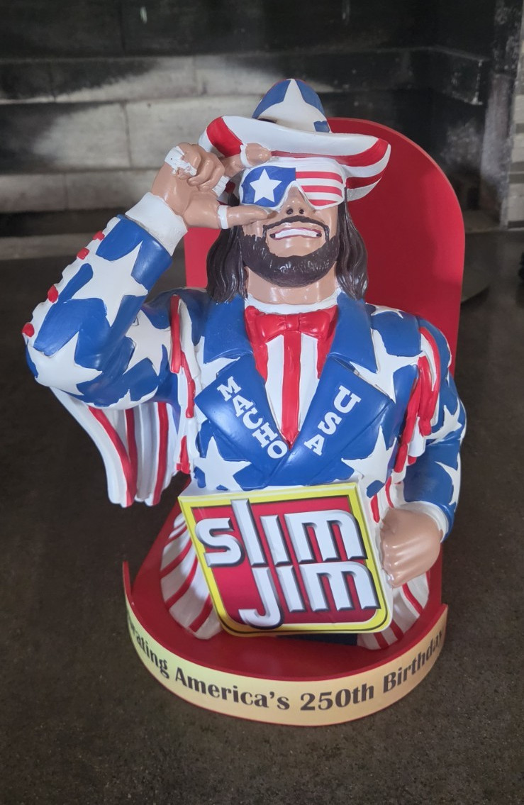 Slim Jim Uncle Sam Store Display Figurine Red White Blue 250th Birthday