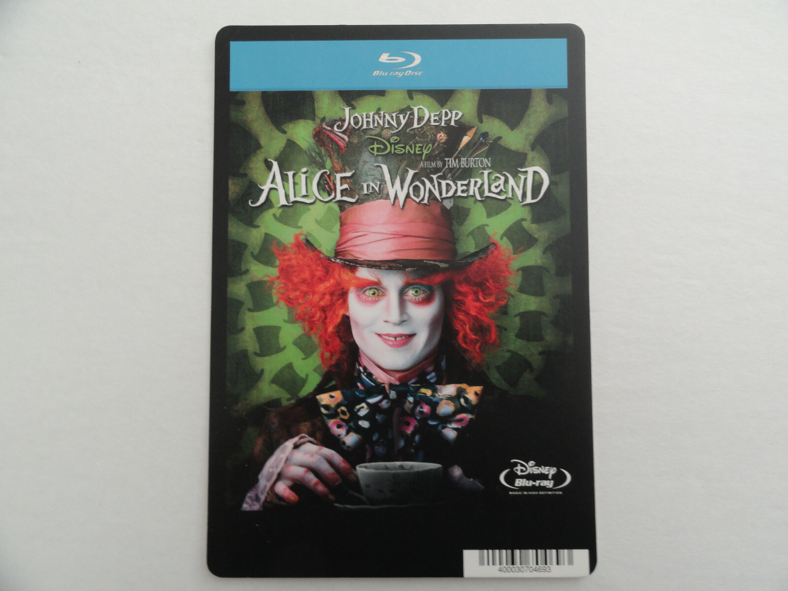 ALICE IN WONDERLAND – JOHNNY DEPP – BLOCKBUSTER VIDEO BACKER CARD 5.5″X8″