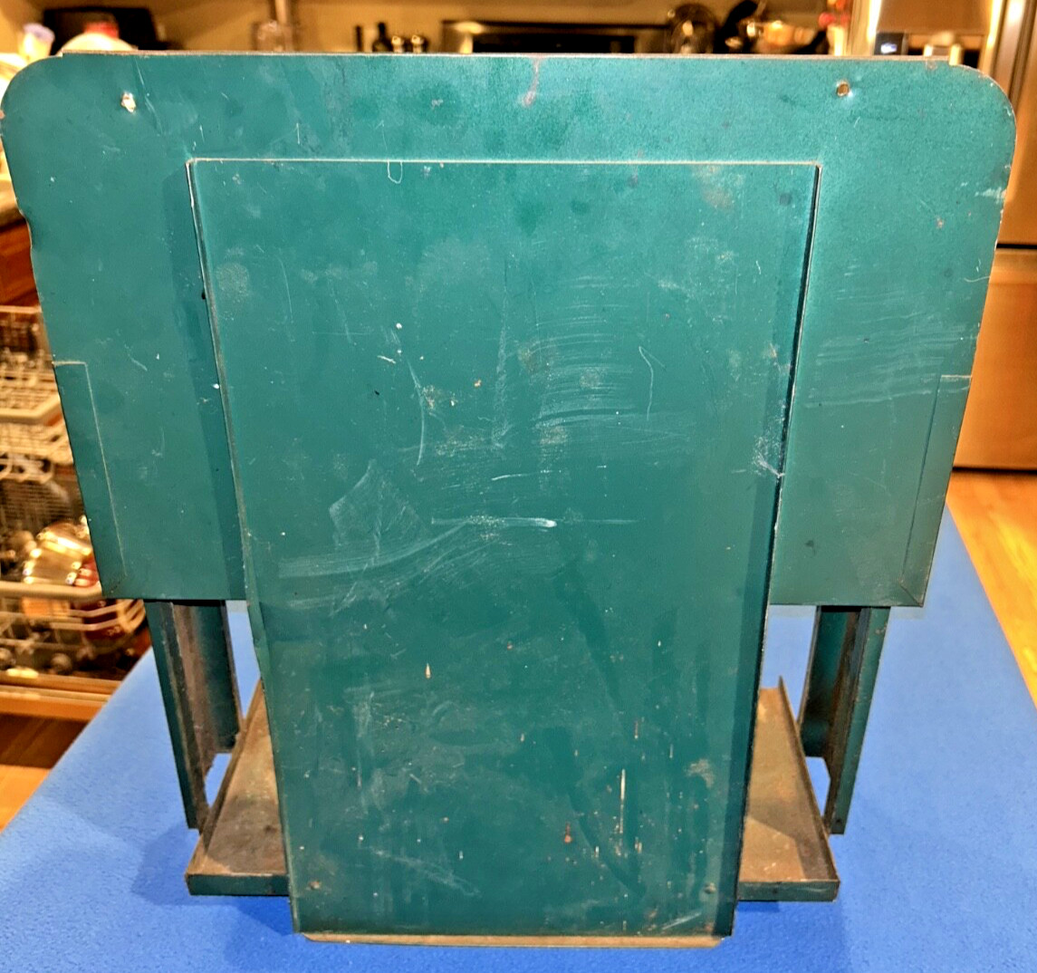Esquire Brushless Shoe Polish Arthur Godfrey Store Counter Metal Display 1950s