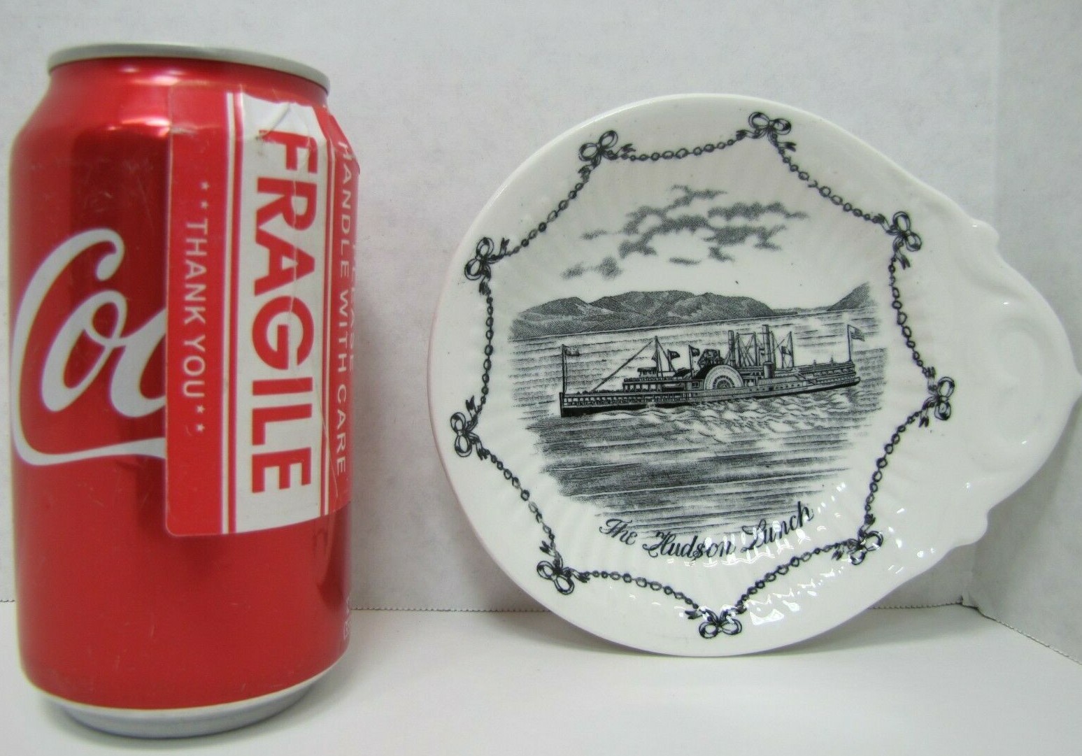 THE HUDSON LUNCH Antique Restaurantware Condiment Dish Bowl Steamboat River