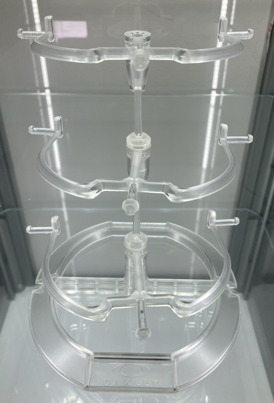 Oakley Sunglasses Holder Clear Plastic, 3-Tier Display Stand Mount