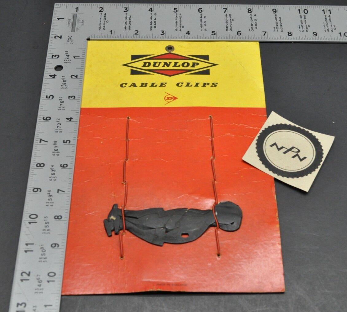 Vtg Dunlop Motorcycle Cable Clip Store Display Board Shop Advertising England