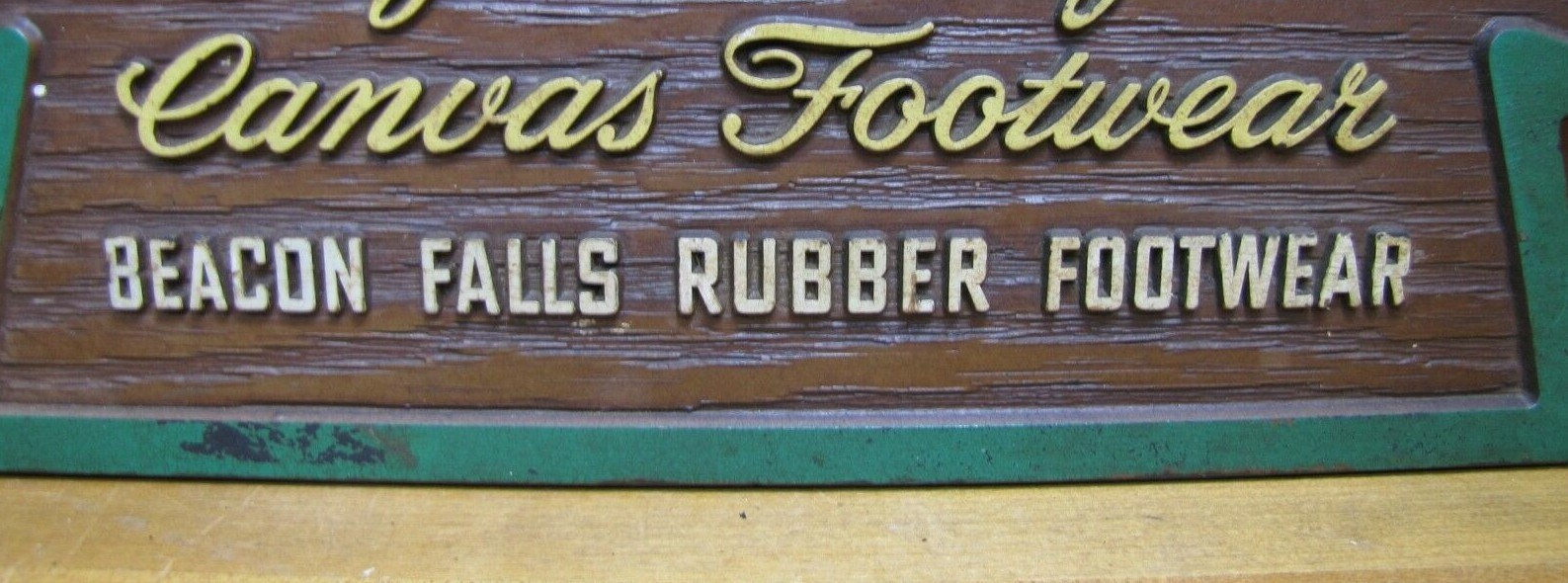 GRIPS CANVAS SNEAKERS BEACON FALLS RUBBER FOOTWEAR Old Shoe Store Ad Sign USA