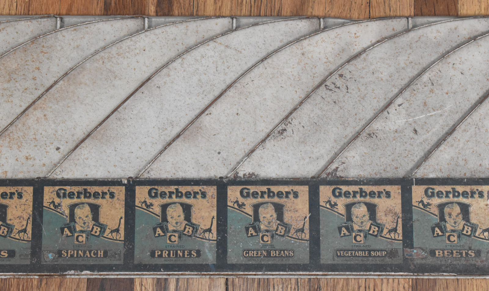 Vintage Gerber Baby Food Metal Fold Out Counter Top Display Shelf Rack