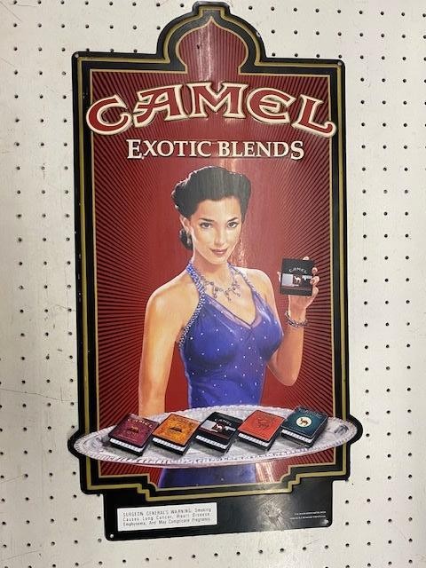 Vintage Camel Exotic Blends 3D Plastic Store Display Sign Diecut RJ Reynolds