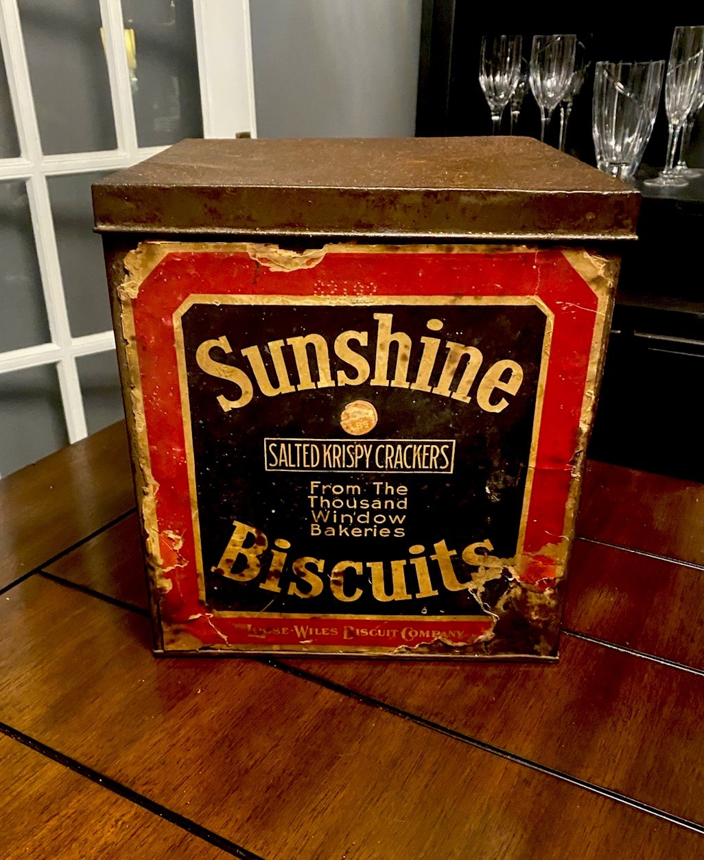 *Rare* Antique c.1915 Loose – Wiles Sunshine Biscuits Metal Store Display Box