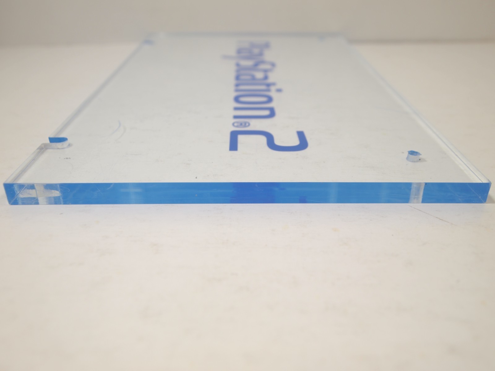 12″ x 7″ Official PlayStation 2 PS2 Clear Acrylic Store Display Sign Rare