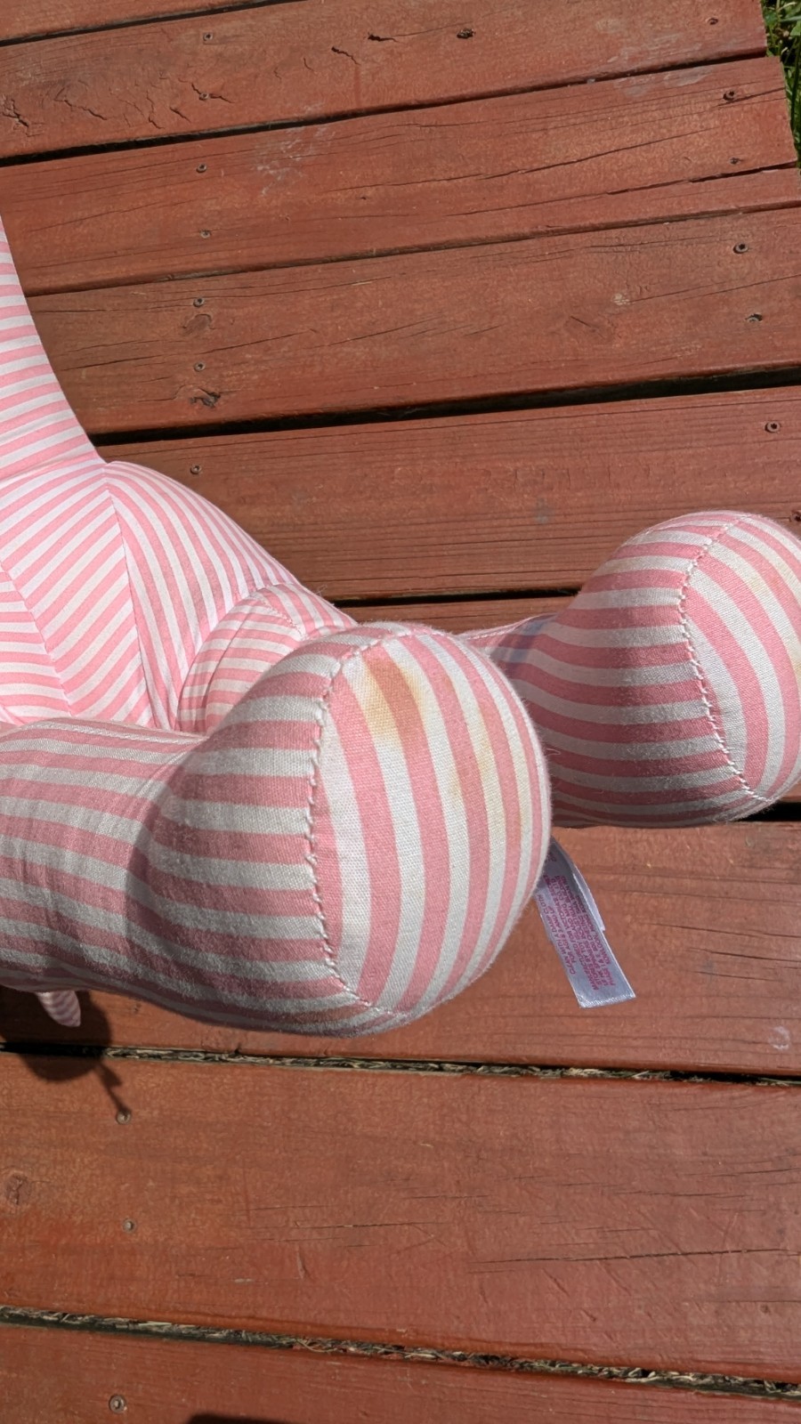 Vtg Pink Victoria’s Secret Dog Pink/White Stripe Mannequin/Display RARE 04