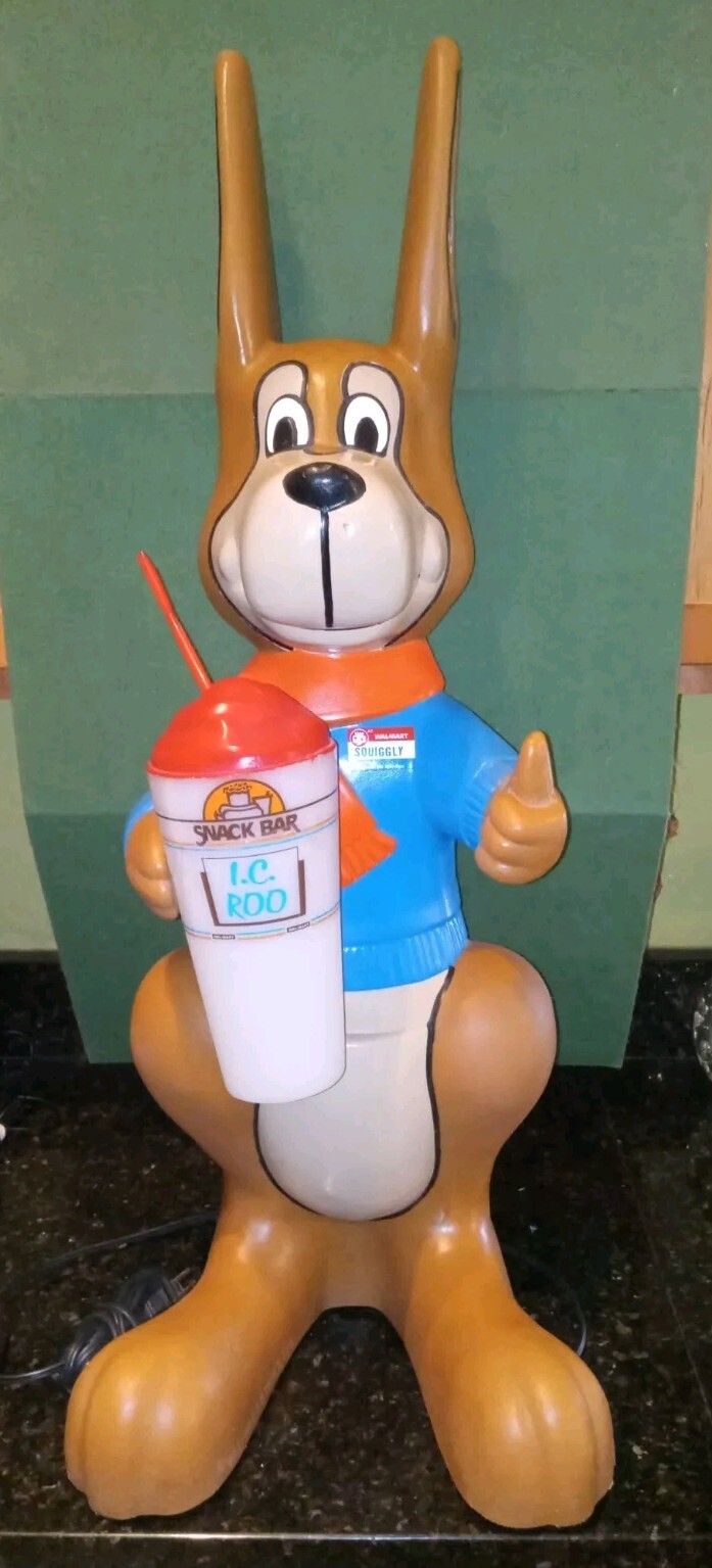 SUPER RARE Vintage Walmart Squiggly Kangaroo Light Up 80s Advertising Figure 35″